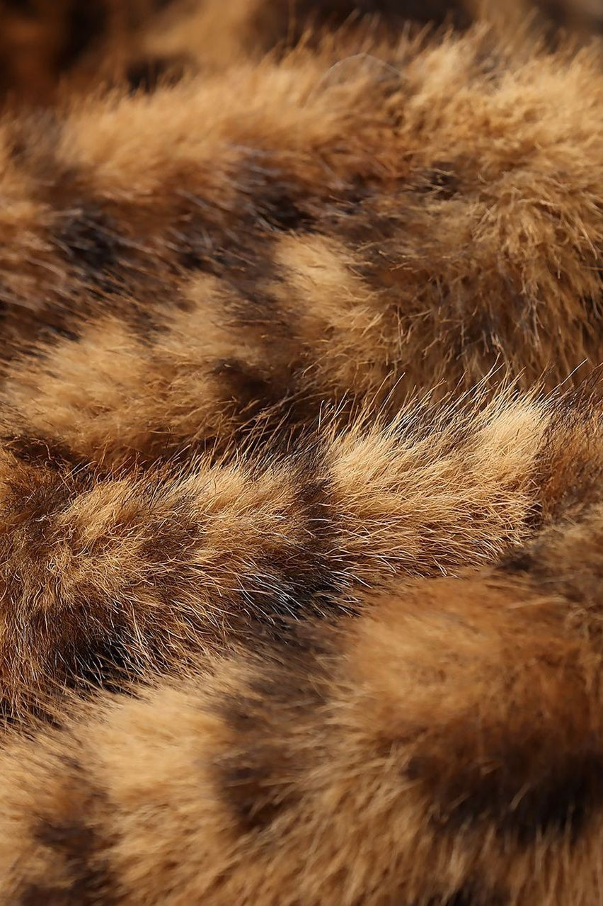 Luxurious PrincessAce Animal Print Faux Fur Coat for Chic Style
