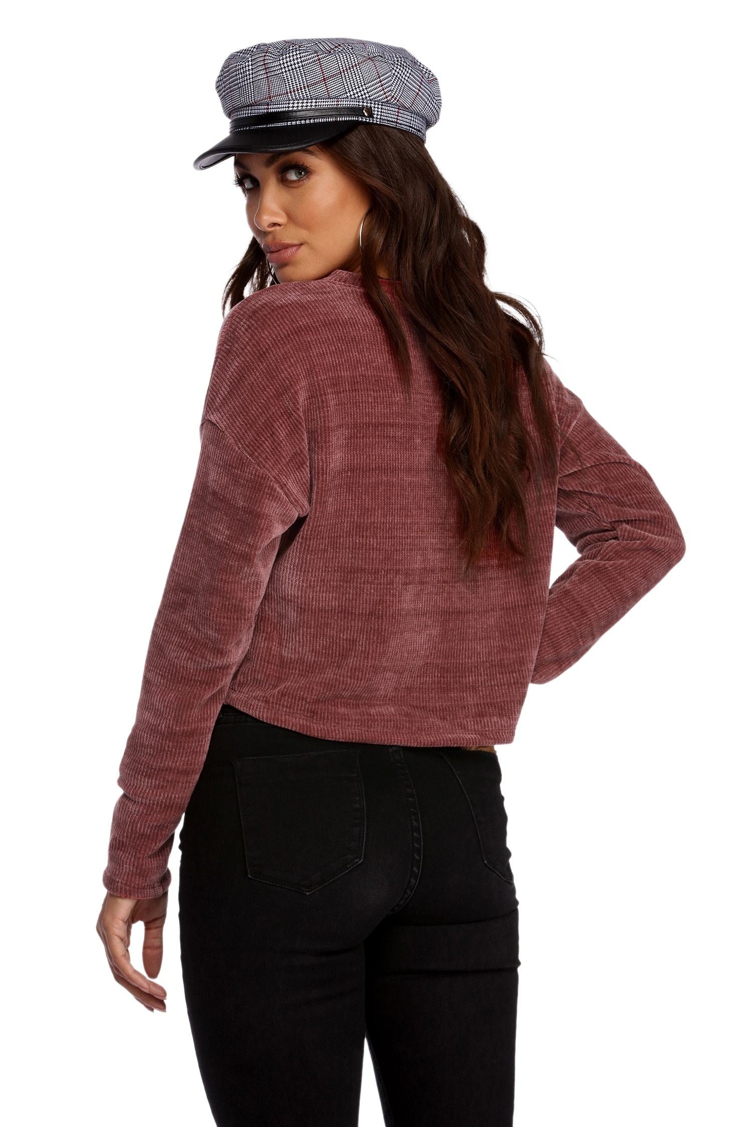 Chenille With You Pullover Top - Fashionpara