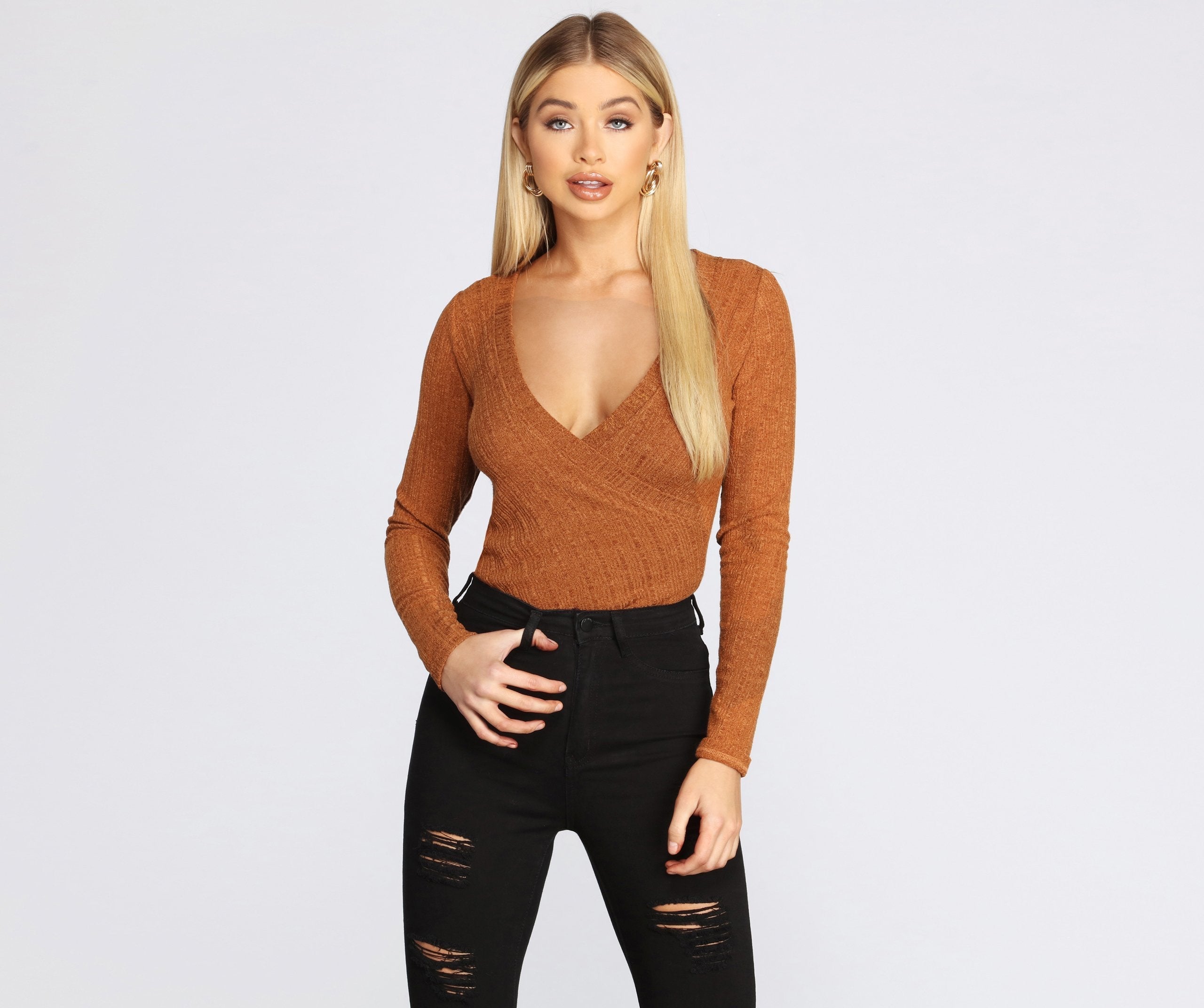 Chill For A Bit Knit Bodysuit - Fashionpara