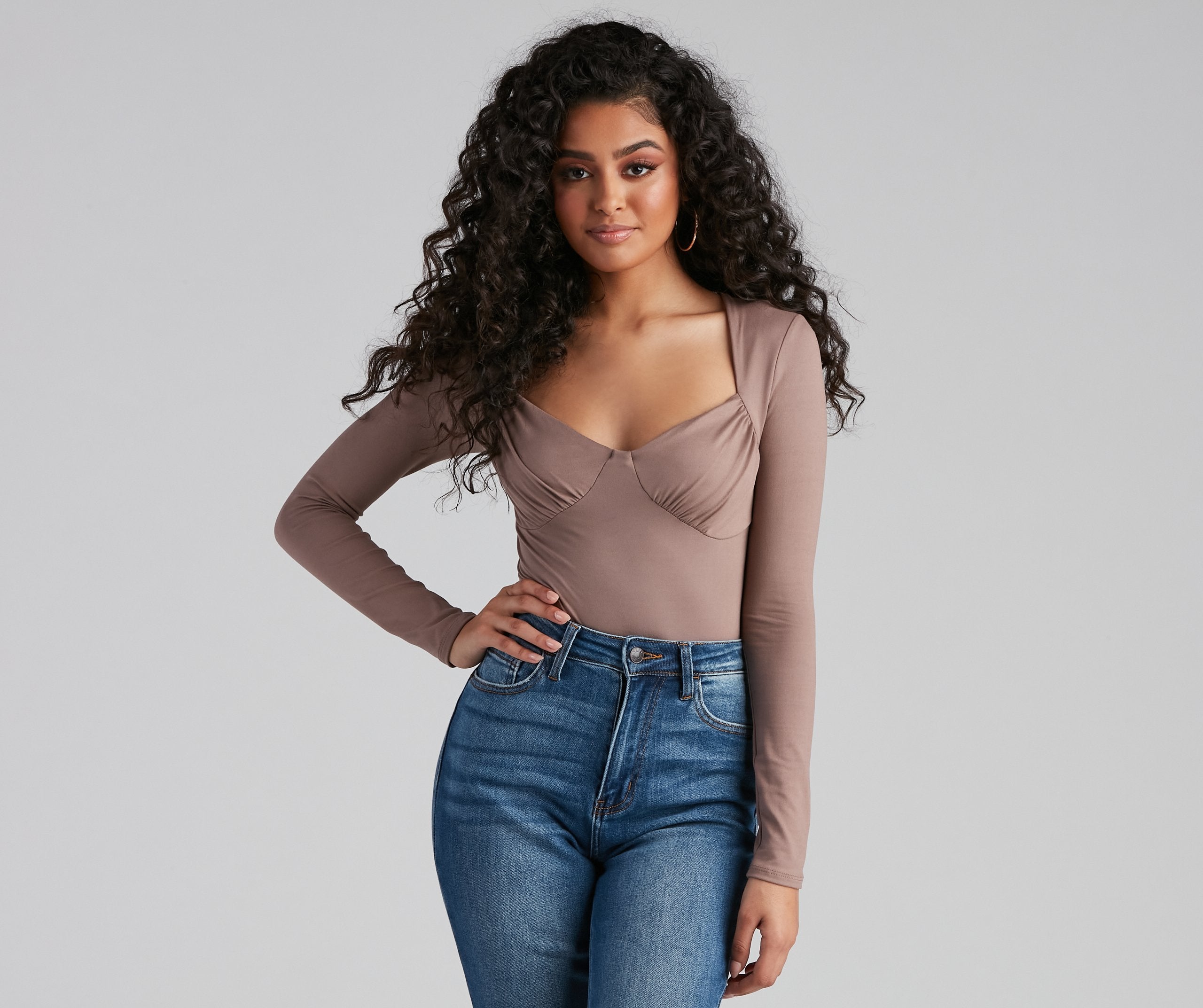 Simple And Chic Sweetheart Bodysuit - Fashionpara