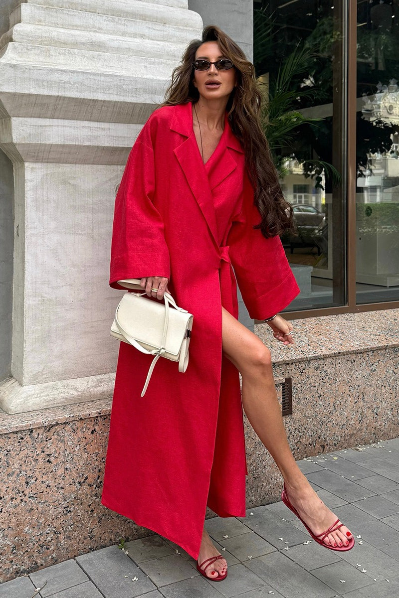 Cotton Linen Long Sleeve Shirt Coat for Effortless Style