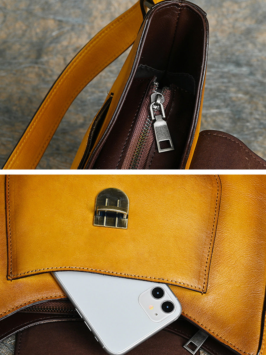 Vintage Genuine Leather Shoulder Bag