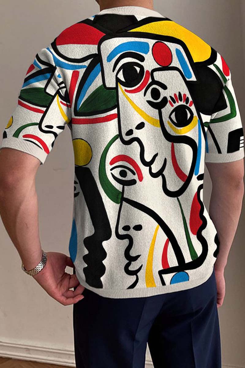 Men's Round Neck Knitted T-Shirt - Fashionpara