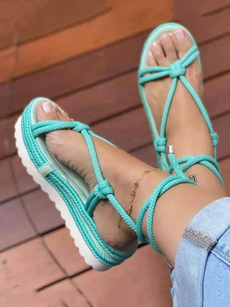 Thick-Soled Rope Sandals