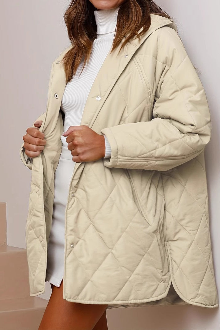Casual Long Hooded Puffer Jacket