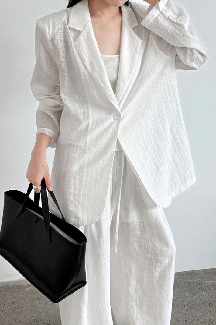 Lightweight Linen-Look Blazer 2