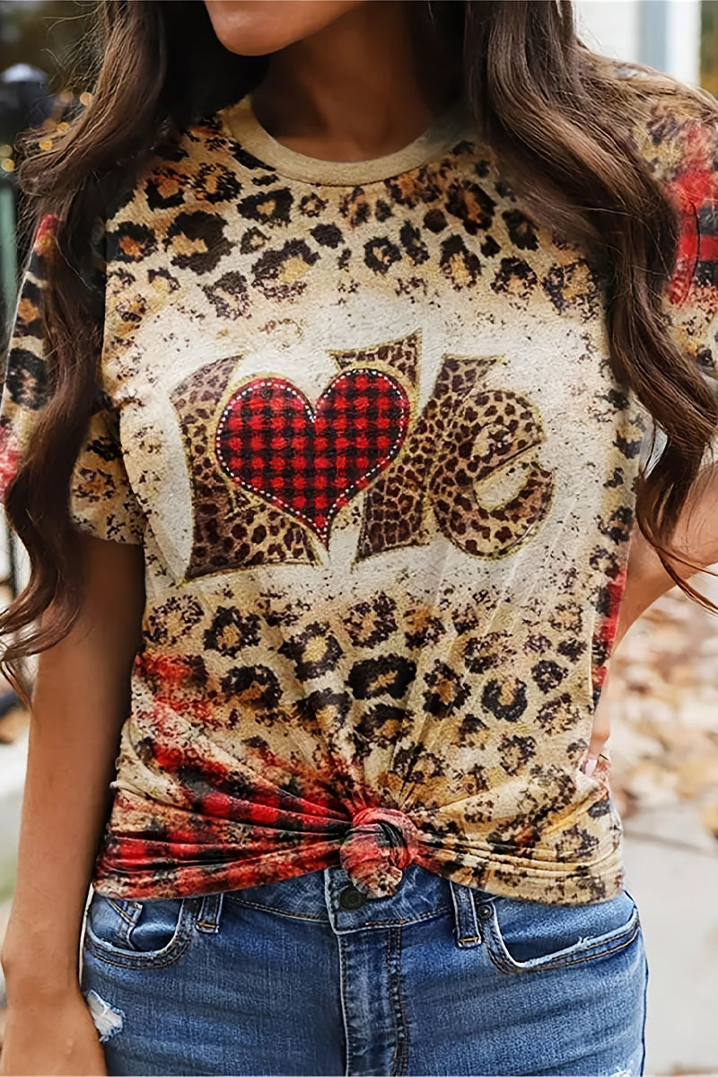 Valentine's Day Love Print T-Shirt Fashionpara