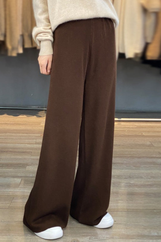 Worsted Wool Draped Knit Pants