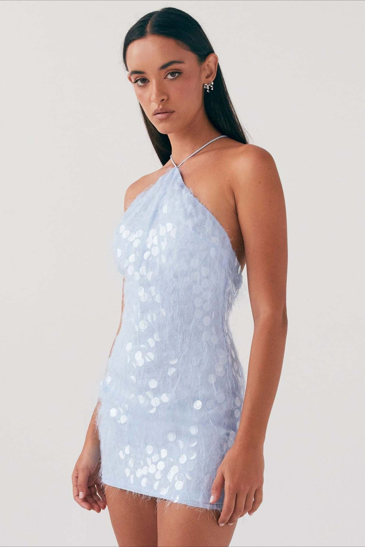 Sequin Halter Neck Bodycon Mini Dress 2