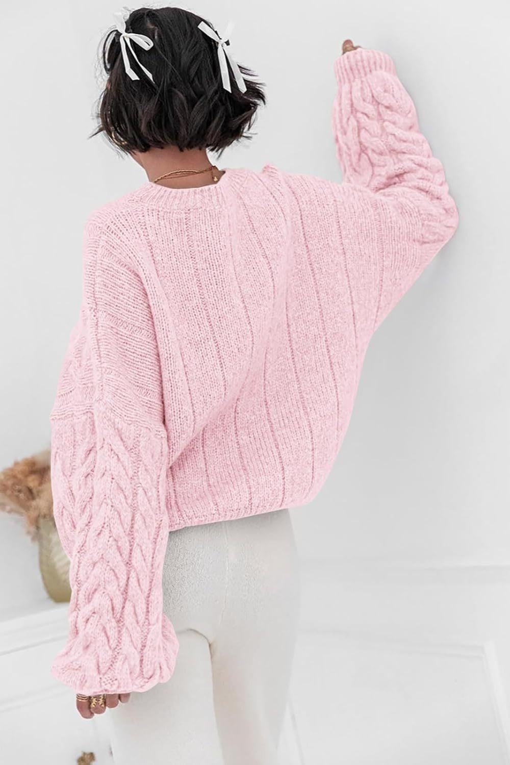 PrincessAce Vintage Chunky Knit Cable Sweater for Comfort