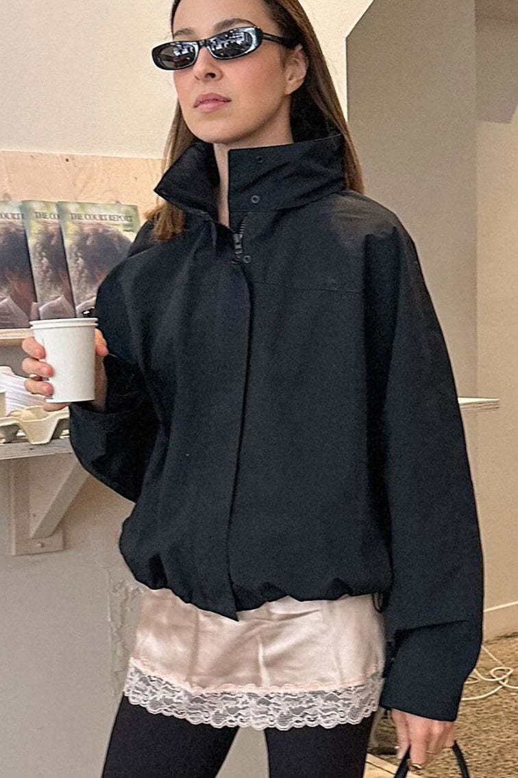 Stand Collar Windbreaker Jacket