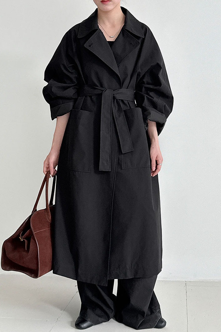 Luxi Vintage Loose Overcoat with Large Pockets for Style