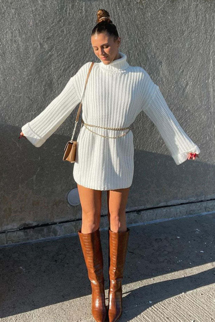 Casual Knit Turtleneck Sweater