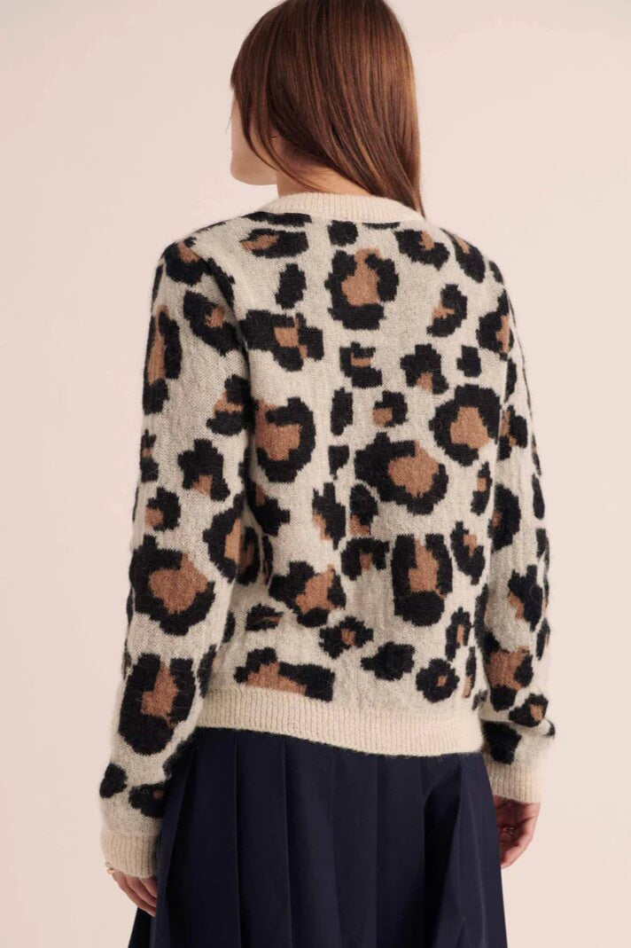Colorblock Leopard Print Cardigan for Stylish Layering