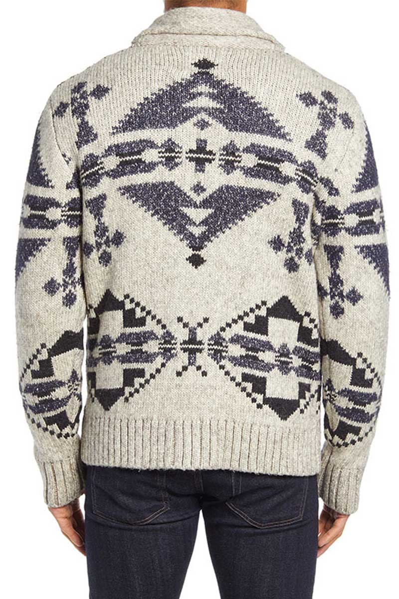 Uniqshe Men's Lapel Single Breasted Long Sleeve Cardigan Jumper Jacket  Fashionpara