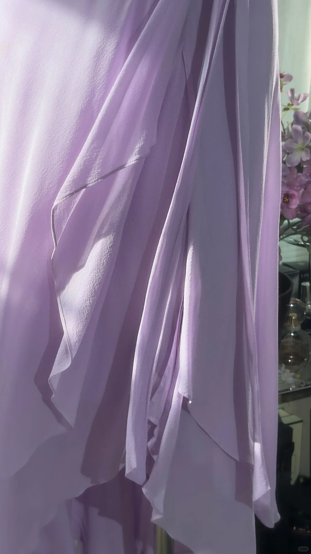 Classy V Neck Lilac Chiffon Long Prom Dress Party Dress D863