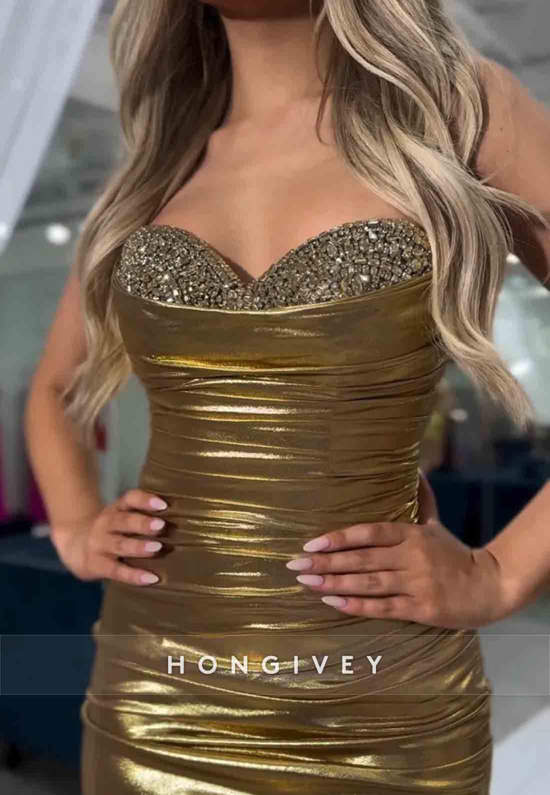 Sexy Sleeveless Sweetheart Sheath Pleated Mini Low Back Homecoming Dresses