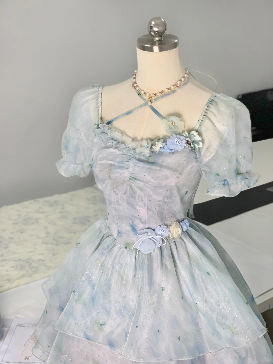 Pretty Blue A Line Layered Short 16th Birthday Outfits Formal Homecoming Dress S966