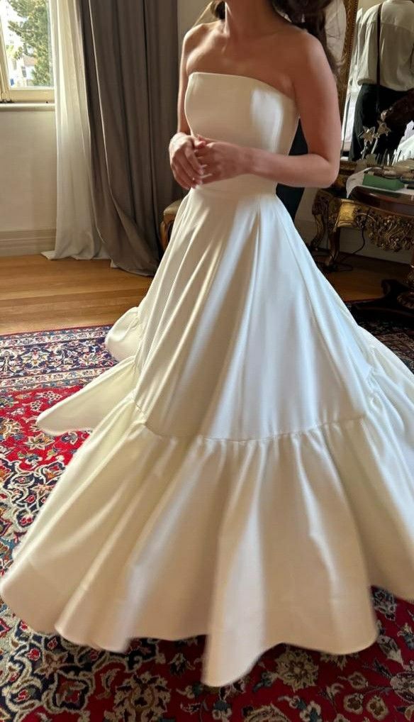 A Line Long Wedding Dress Simple Bridal Dresses