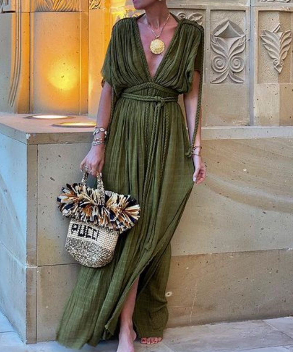 Chill Seaside Braid Maxi Dress - Fashionpara