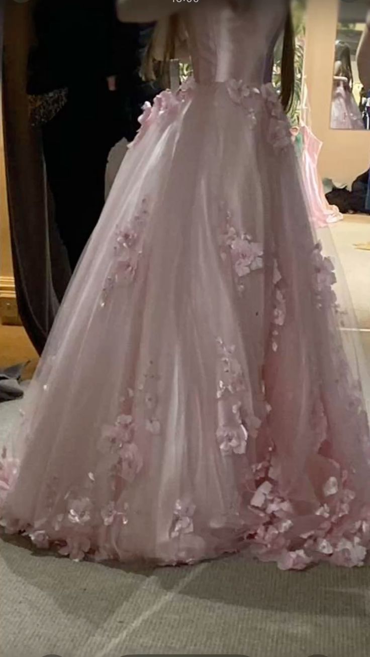 Pink Tulle Prom Party Dress Graduation Dress Evening Dress Birthday Dress - Fashionpara