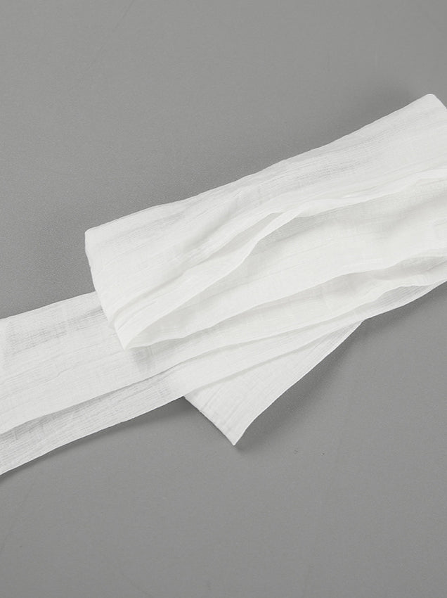 White Tencel Loose Bow Tie Bell Sleeve Blouse