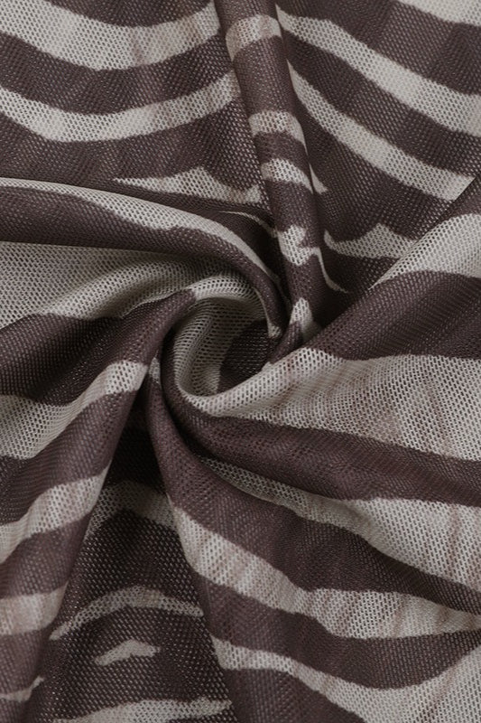 Sheer Zebra Print Blouse