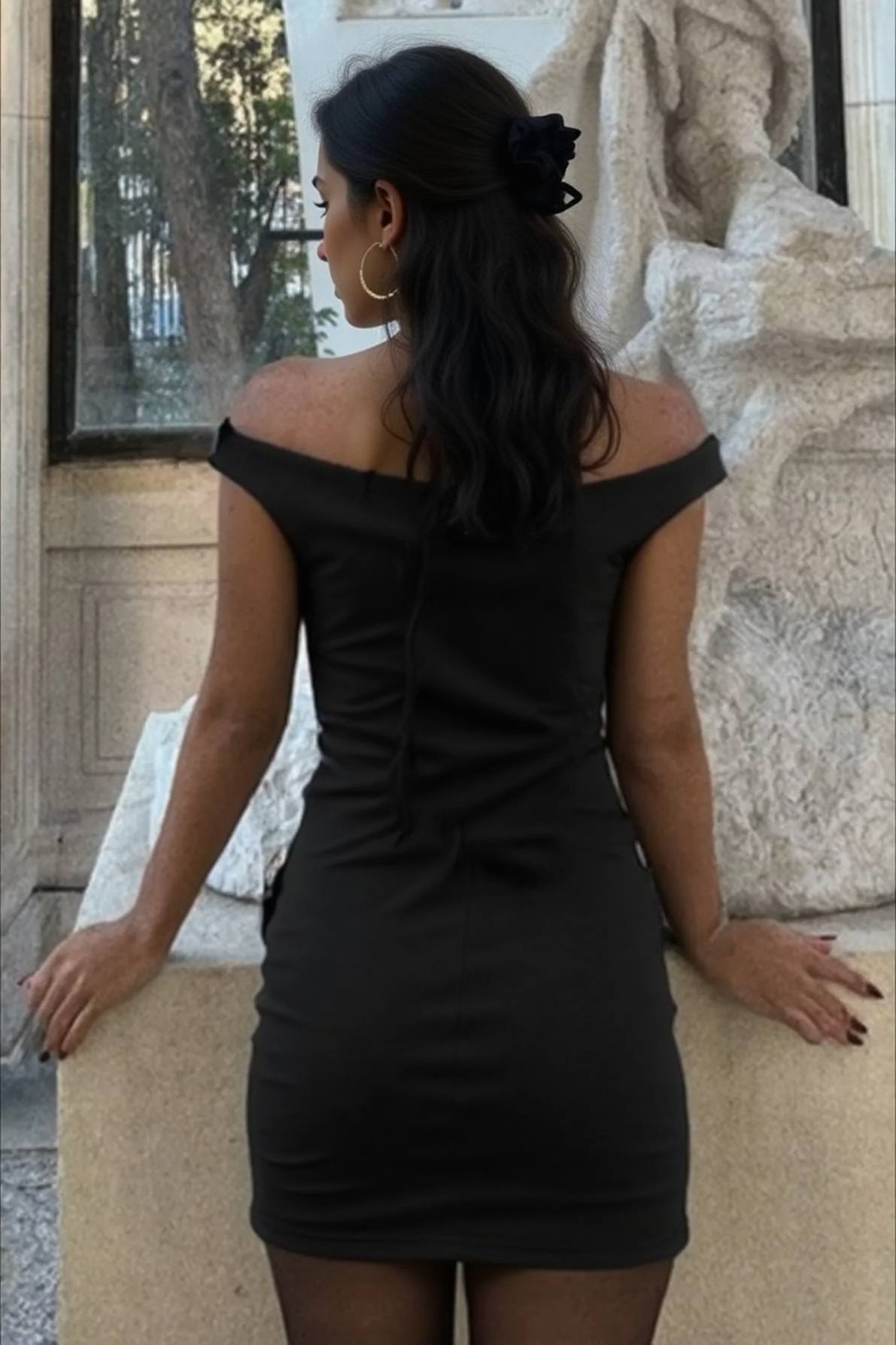Off Shoulder Deep V-Neck Corset Bodycon Mini Dress 4