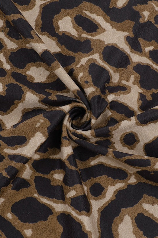 Leopard Print Sleeveless High Neck Mini Dress 5