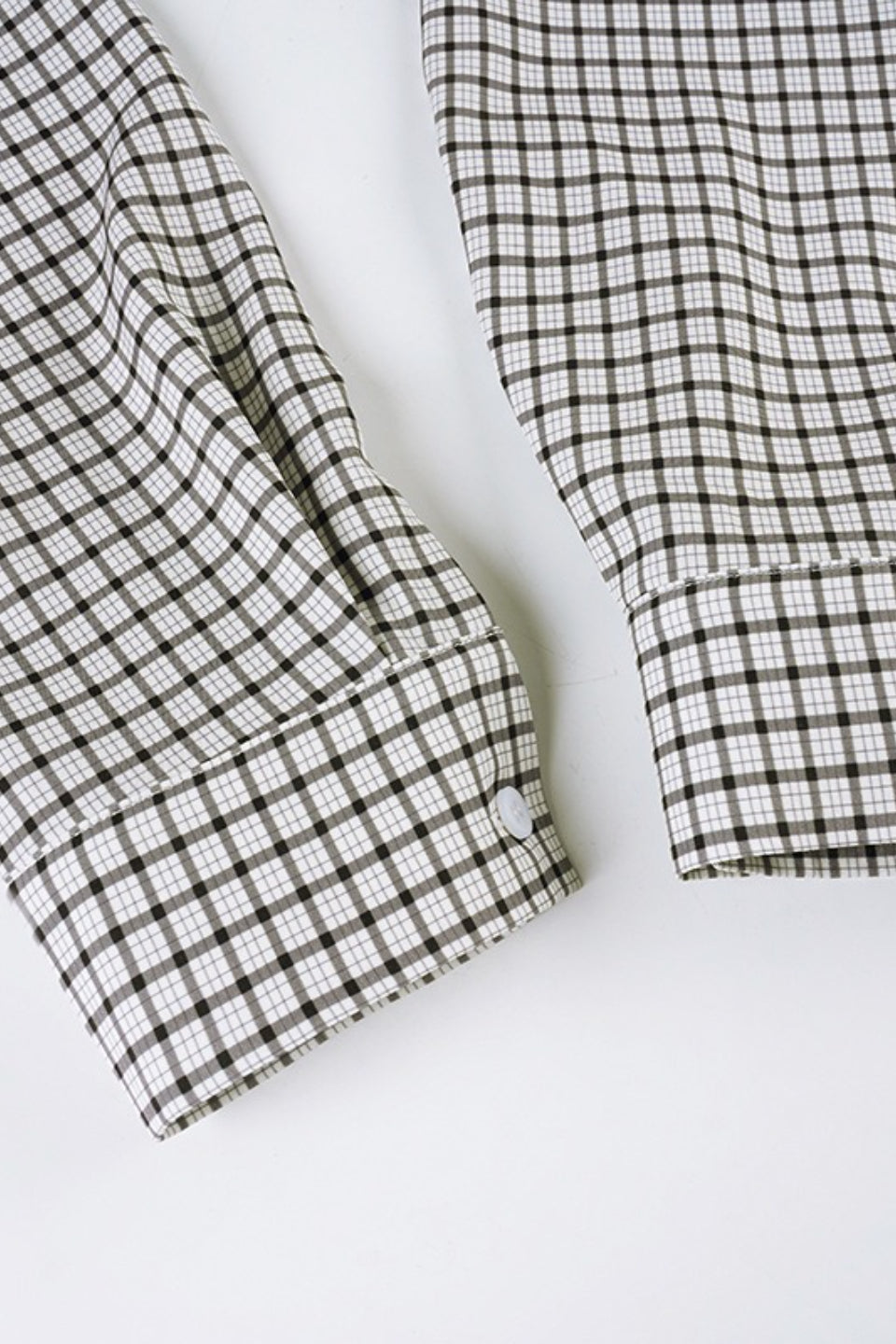 Belted Checkered Long Sleeve Blouse