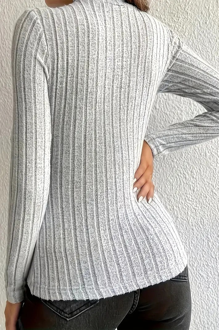 Slim Fit Mock Neck Knit Sweater 20