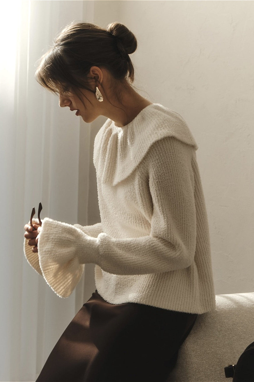 Vintage Ruffle Flare Sleeve Blouse