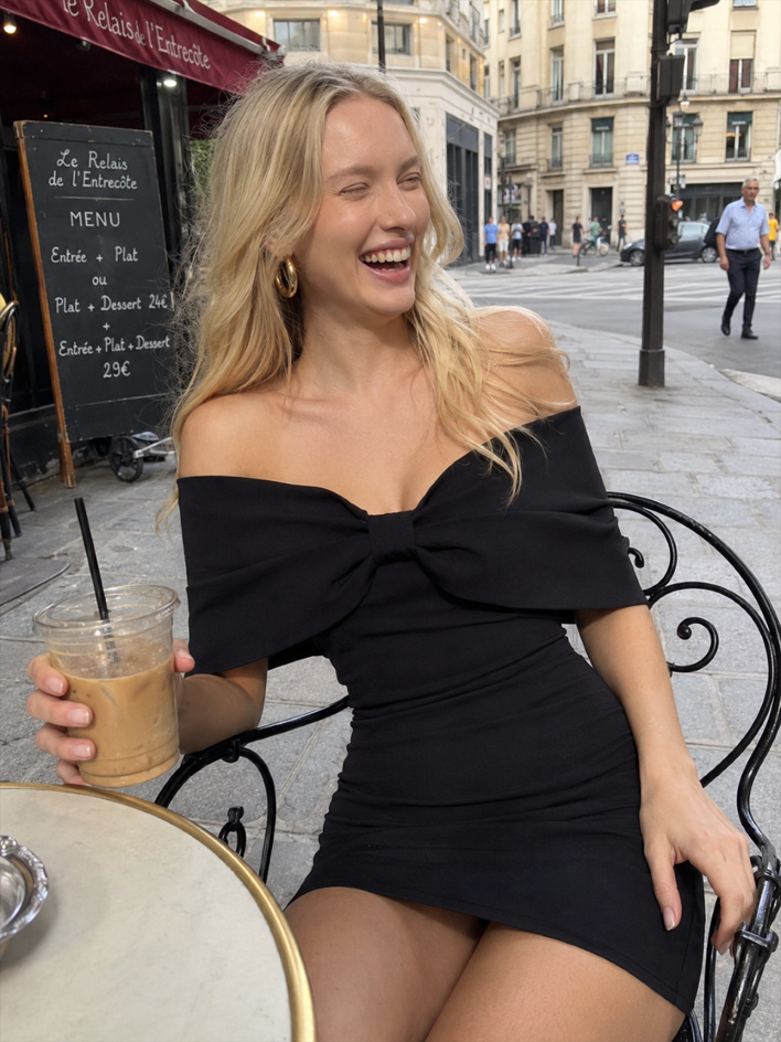 Off Shoulder Twist Front Bodycon Mini Dress 5