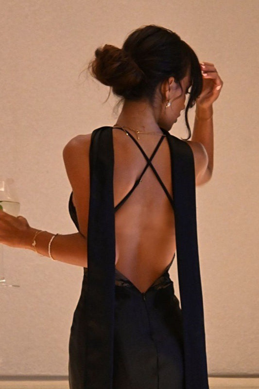Halter-Neck Lace Dress