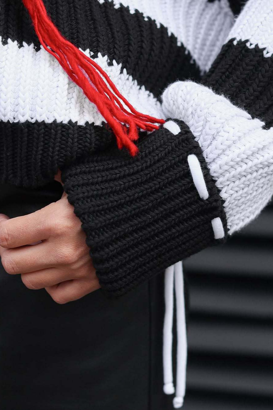 PrincessAce Striped Knit Sweater - Cozy Long Sleeve Style