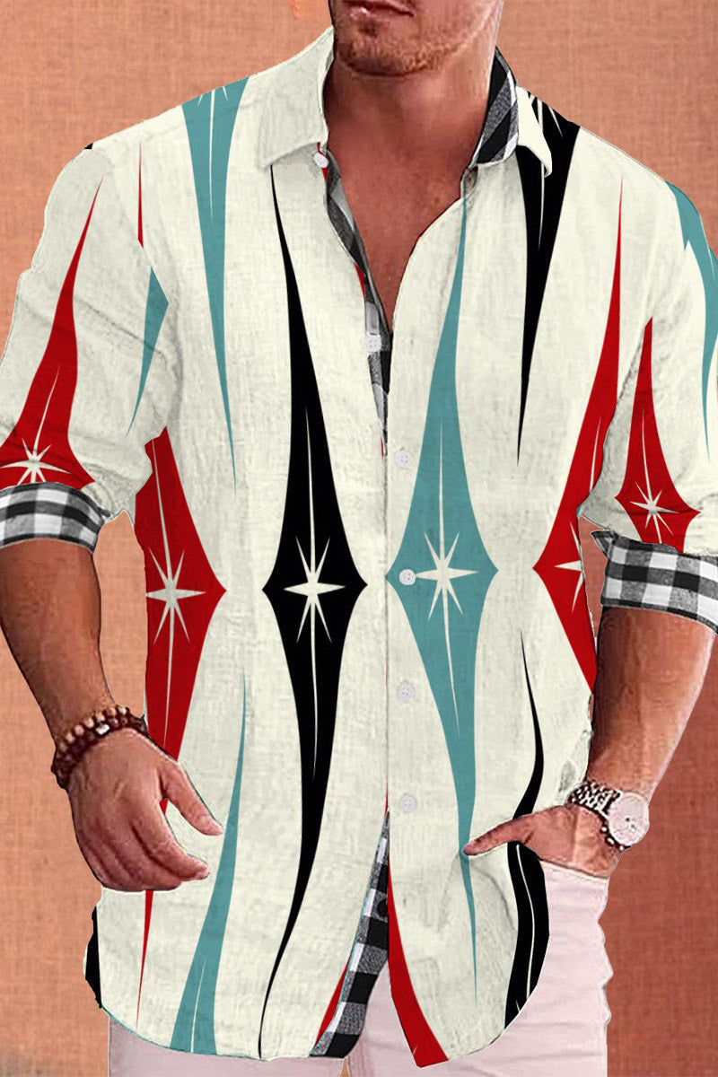 Men's Cotton&Linen Long-Sleeved Fashion Casual Shirt - Fashionpara