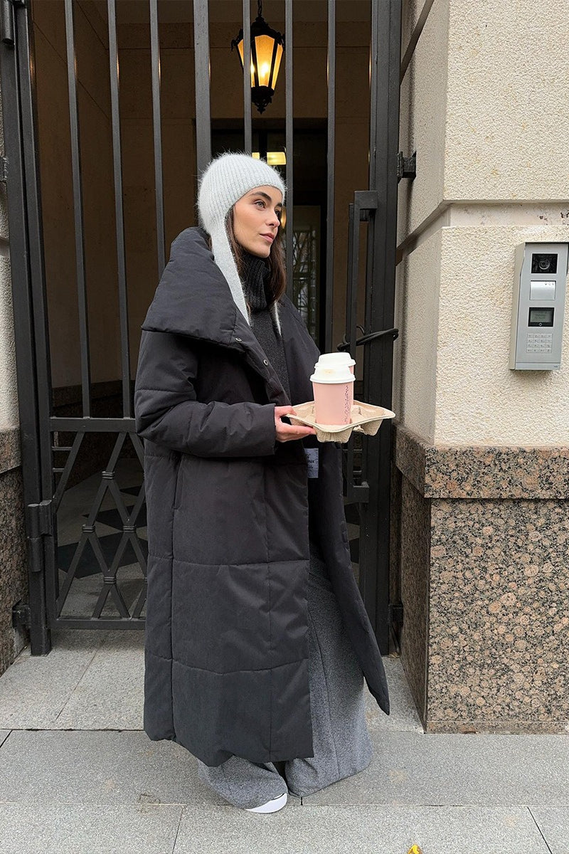 Long Stand Collar Puffer Jacket
