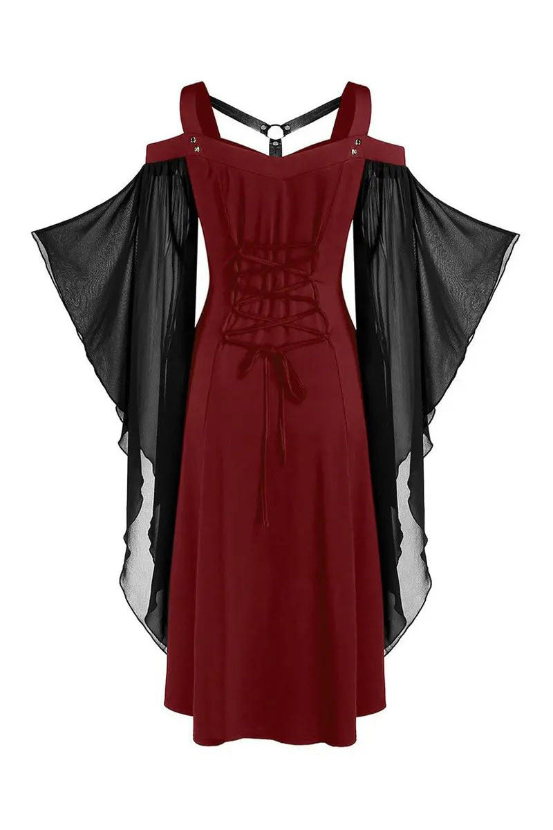 Halloween Gothic Punk Dress Women Cosplay Party Dresses - Fashionpara