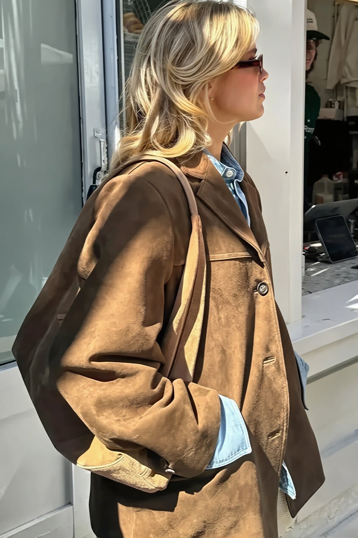 Brushed Suede Relaxed Blazer 3