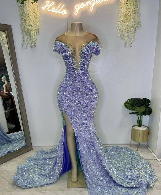 Sequin prom dres, vintage prom dresses, sparkly prom dresses - Fashionpara