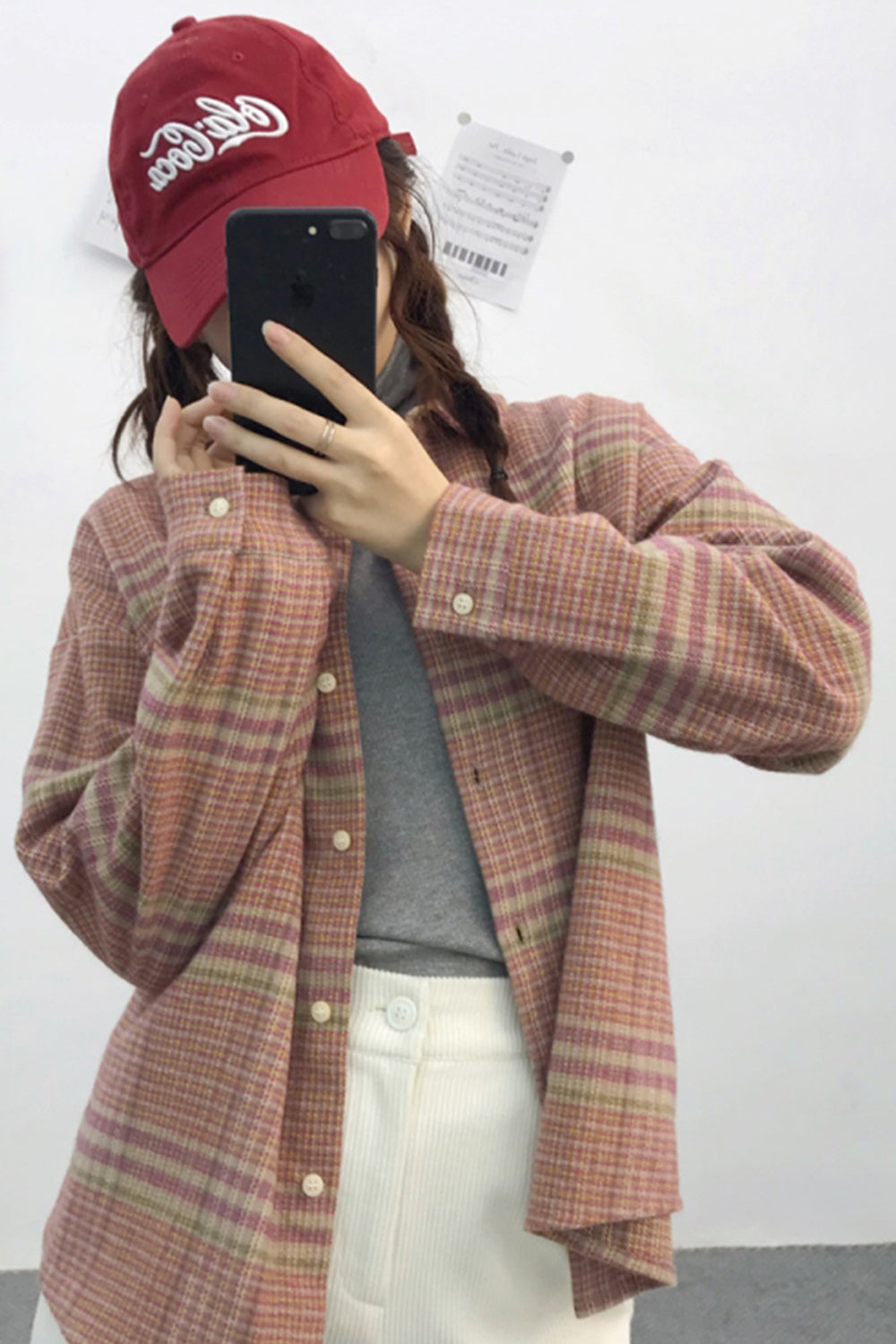 Thickened Plaid Flannel Long Sleeve Coat for Cold Weather