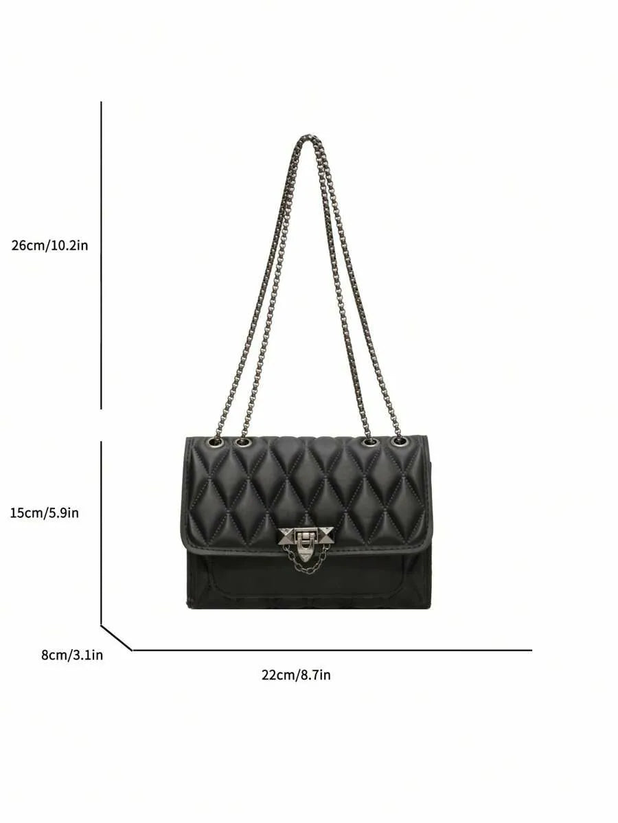 Stylish Diamond Grid Crossbody Shoulder Bag