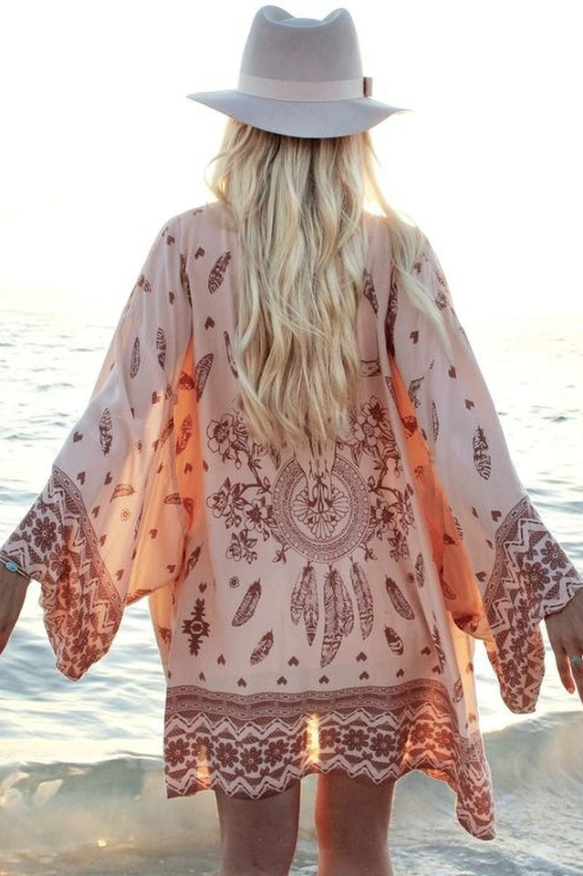 Cow Print Chiffon Bikini Cardigan for Stylish Summer Wear