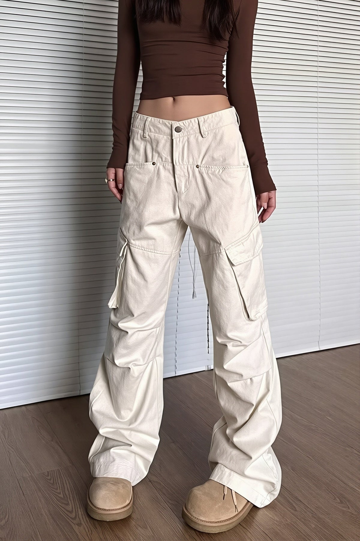 Multi Pocket Cargo Parachute Pants