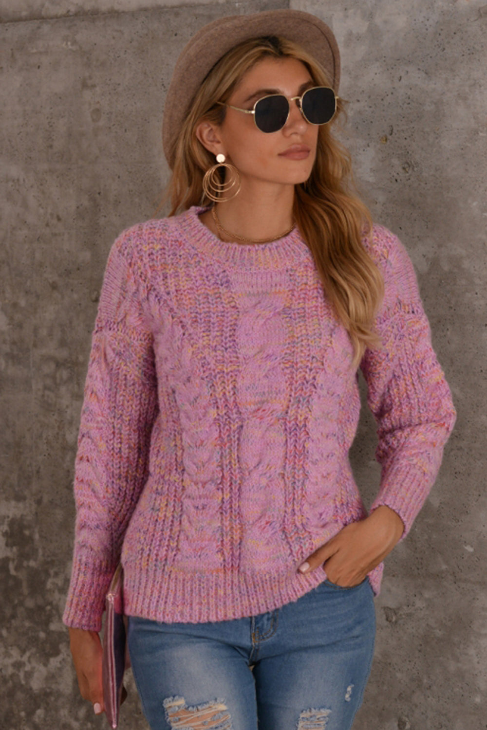 RadyRin Color Matching Long Sleeve Cozy Sweater for All