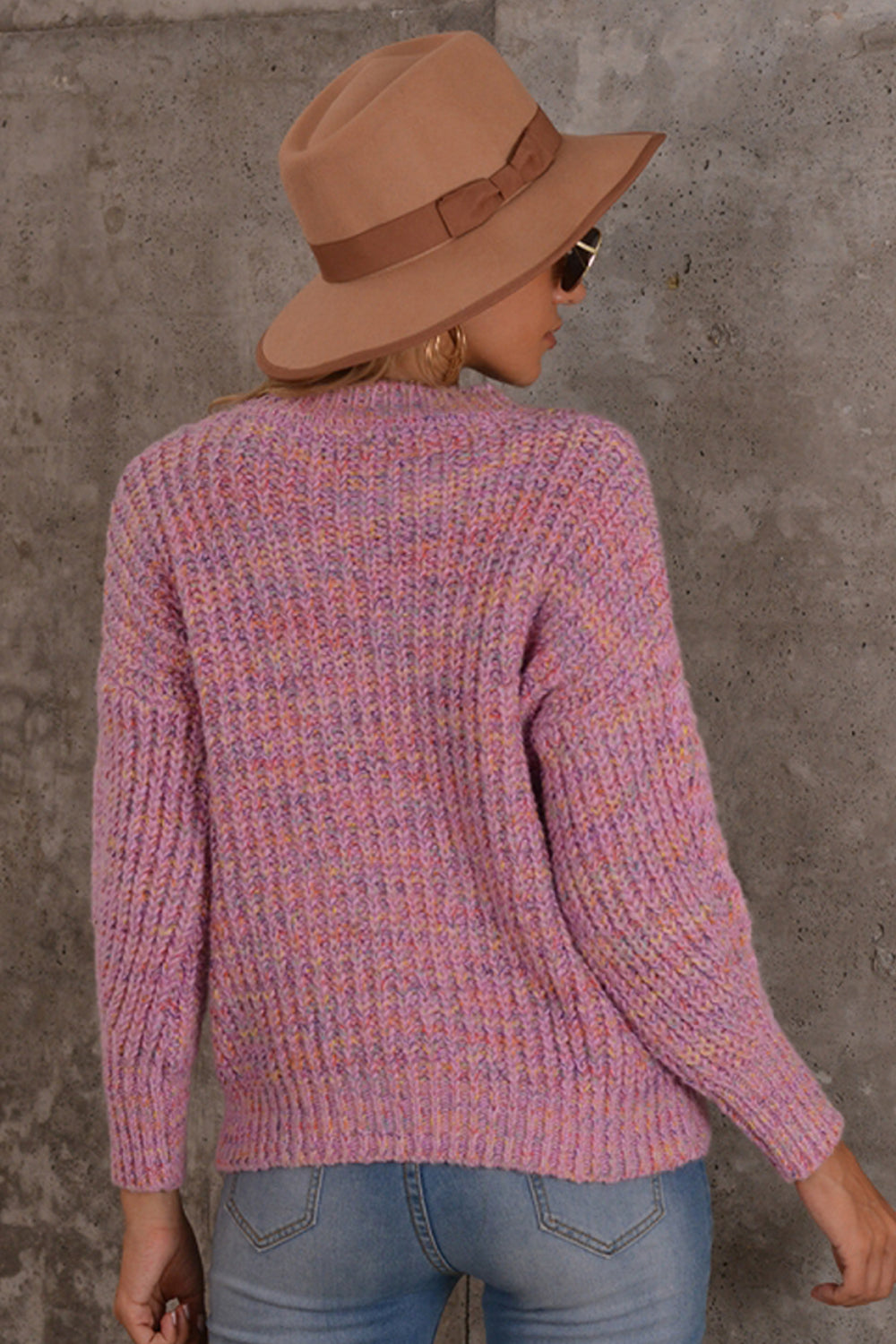 RadyRin Color Matching Long Sleeve Cozy Sweater for All