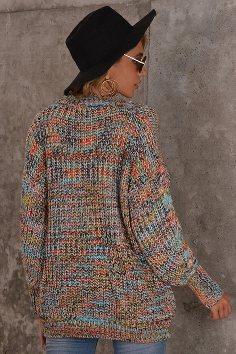 RadyRin Color Matching Long Sleeve Cozy Sweater for All