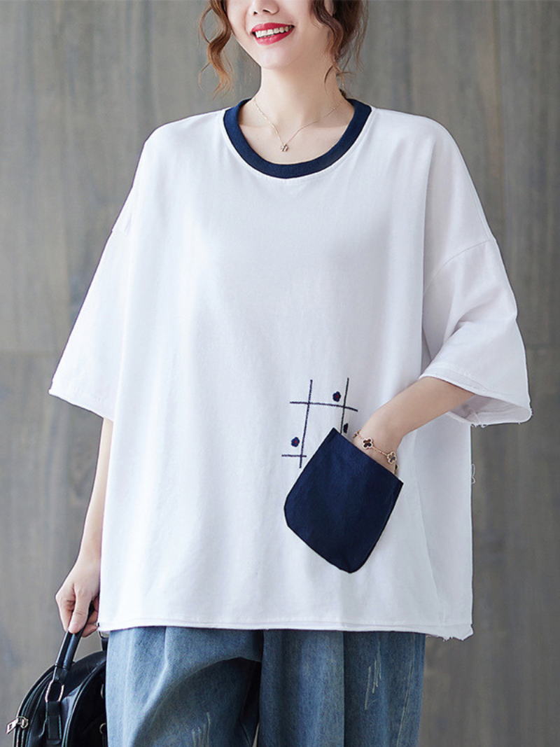 Time Will Come Loose Round Neck Top - Fashionpara