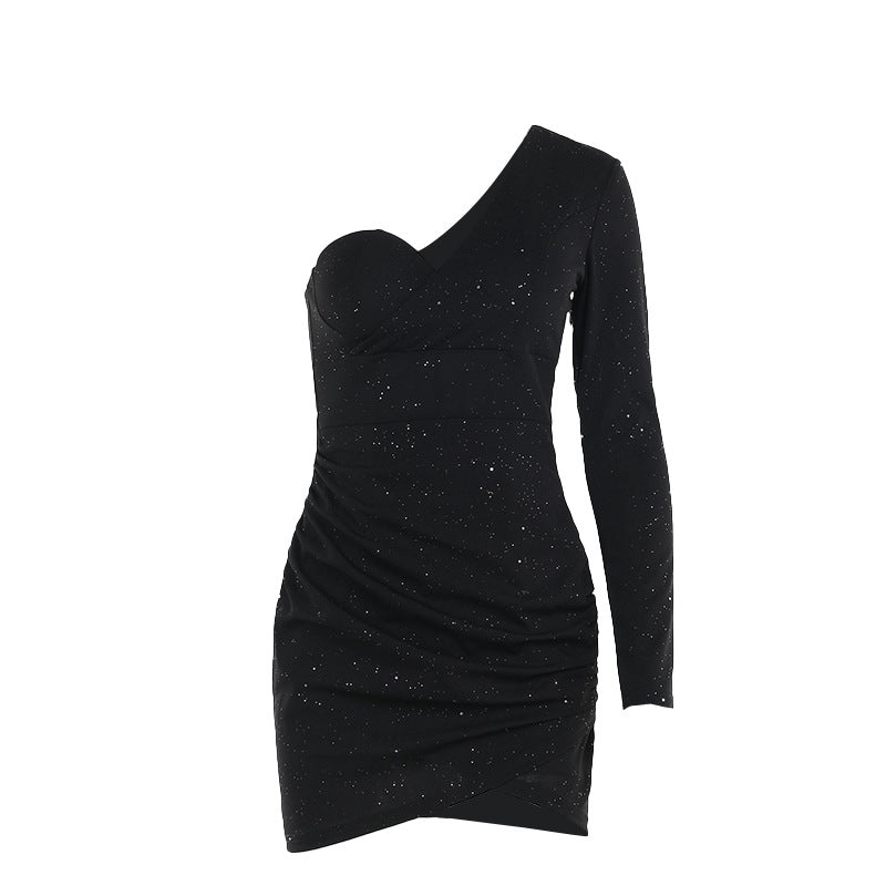 Graceful edge Dress-Black