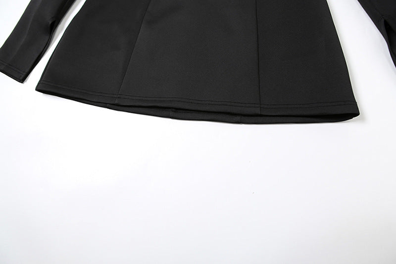 High-Neck Flared-Sleeve Fit-and-Flare Mini Dress 10